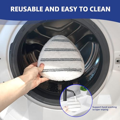 Flat Mop Head Replacements, Microfiber Mopping Pads Refills, 1-Pack Spin Mop Pads + 1 Plastic Pad &1 Scrape for Floor, Wall & Ceiling Cleaning - Fits EasyWring & RinseClean Systems - size: 1Pad+1Base+1Scrape
