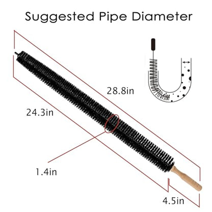Dryer Vent Cleaner Kit, 2 Pack Dryer Lint Brush, 30 Inch Long Flexible Lint Remover, Refrigerator Coil Cleaning Brush, Home Essentials (Long-Style) - size: Long-style
