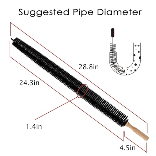 Dryer Vent Cleaner Kit, 2 Pack Dryer Lint Brush, 30 Inch Long Flexible Lint Remover, Refrigerator Coil Cleaning Brush, Home Essentials (Long-Style + Short-Style) - size: Long-style + Short-style