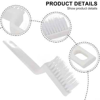 Grout Cleaner Brush with Stiff Bristles for Tile Joints and Crevices Angled Design Scrubber for Bathroom Kitchen Window Tracks Blinds Car Vents Shower Door Tracks and Other Tight Spaces(Flat head) - size: Flat head
