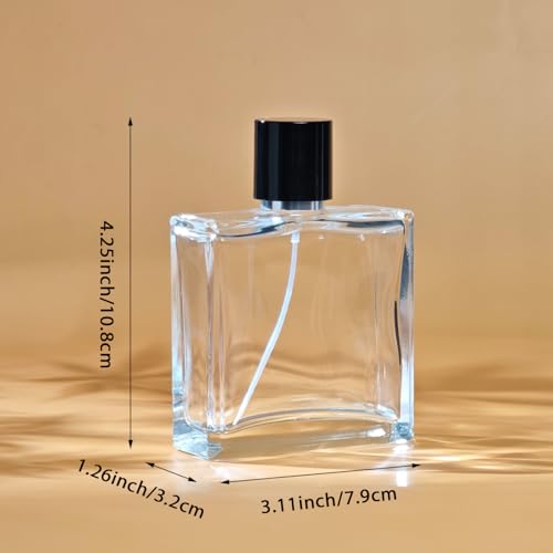 100ml/3.4 Oz Glass Spray Bottle Perfume Atomizer,Empty Refillable Perfume Spray Bottle with 3 Kinds of Dispenser (A4) - style: A4
