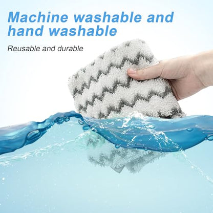 Steam Mop Replacement Pads for Shark S3500 Series S3501 S3601 S3501S S3601C S3550 S3801 S3901 S2901 Steam Pocket Mop,Microfiber Scrub Mop Pads for Deep Cleaning,Reusable and Machine-washable,3 Pack - color: Gray