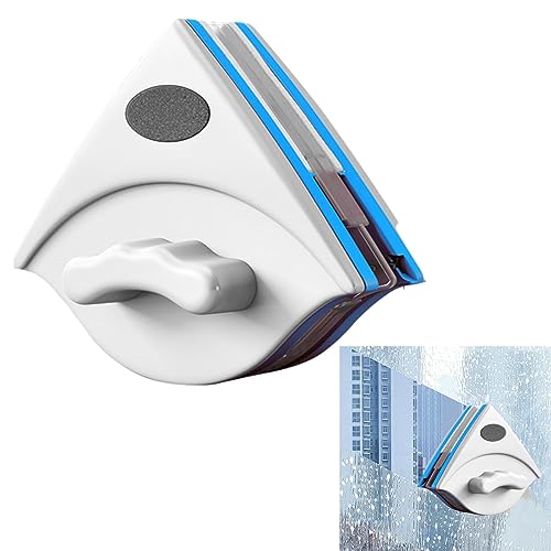 Double Sided Magnetic Window Cleaner, Magnetic Window Cleaning Brush, Window Wipers for Glass, Window Cleaning Tools Glasses Cleaner Cleaning Brush for High - color: S(3~8mm)