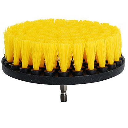 HIFROM Drill Brush - 2" 5" Power Drill Attachment Medium Stiffness Bristles Scrubbing Scrubber Cleaning Kit for Kitchen Cabinets Counters Linoleum Bathroom Shower Tile Porcelain