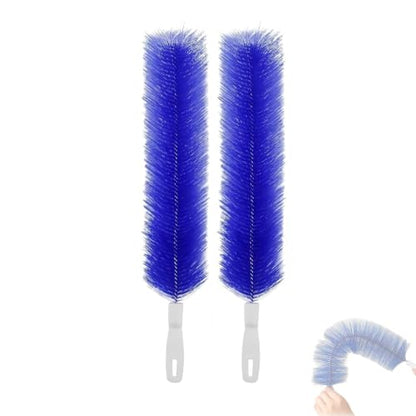 Multi-Purpose Dust Removal Brush, Bendable Microfiber Head, Reusable Dust Remover, 90° Flexible Ceiling & Fan Dust Magnet, Fan Cleaning Brush (2pcs-Blue) - color: 2pcs-blue