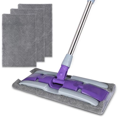 3-Pack Microfiber Mops Refill Pads for 14 Inch Mop (Gray) - color: Gray
