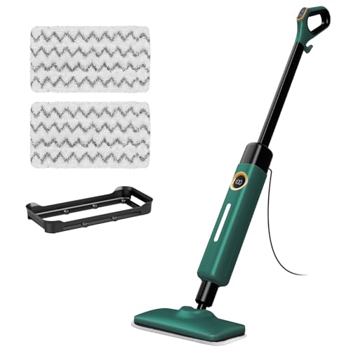 KEROMEE Steam Mop With 2 Washable Pads for Multi-floor Cleaning, High Temperature Steamer Cleaner for Sealed Hard Floors, Hardwood, Tile, Laminate