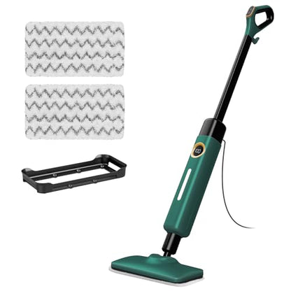 KEROMEE Steam Mop With 2 Washable Pads for Multi-floor Cleaning, High Temperature Steamer Cleaner for Sealed Hard Floors, Hardwood, Tile, Laminate