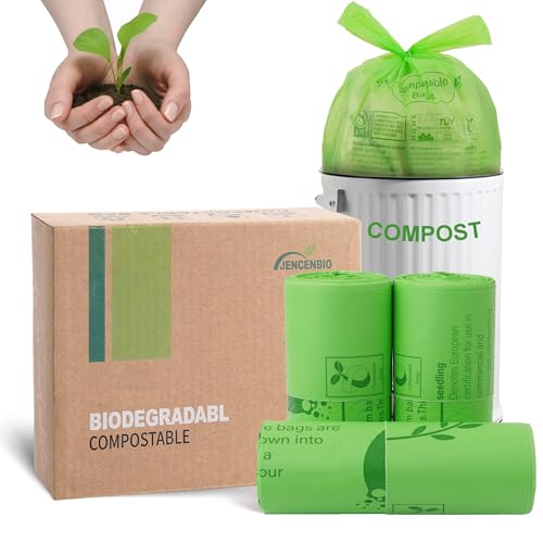 Compost Bags 4-5 Gallon with Handles Tie Extra Thick 0.78 Mils Wastebasket Liners Bags for Kitchen Bathroom Office US BPI ASTM D6400 and Europe OK Compost Home Certified - style: 5 Gallon