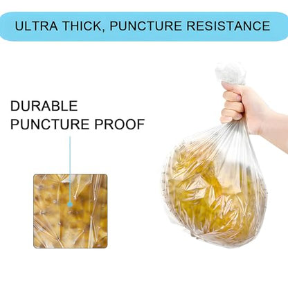 2 Gallon Small Plastic Trash Bags, 7.5 Liters Clear Wastebasket Liners Garbage Bags for Home, Office, Bathroom, 100 Counts - style: Trash bags