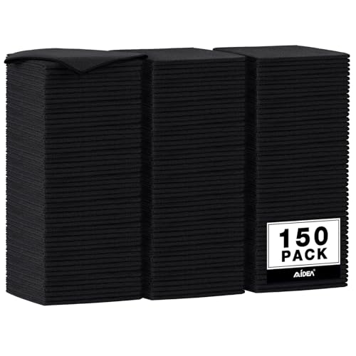 AIDEA Microfiber Cleaning Cloth Black 150PK, Microfiber Towels for Cars, Premium Car Cloths, Dusting Cloth Lint Free Cleaning Rags for SUVs, House, Kitchen, Window, Workshops,12×12" - color: Black, size: 150PK