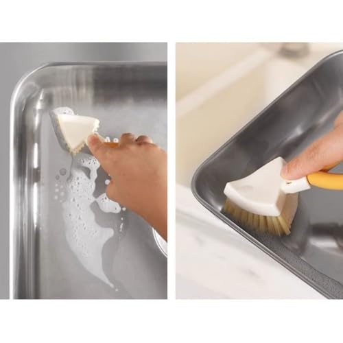 1 Pack Crevice Cleaning Brush, Narrow Gap Cleaning Tool for Window Tracks, Bathroom Tile, Floor and Household Corners, Cleaning Supplies