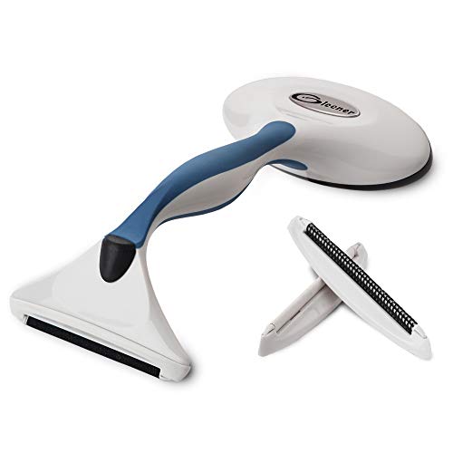 GLEENER Battery-Free 4-in-1 Fabric Shaver & Lint Brush | Ultimate Fuzz Remover | Adjustable Depiller Lint Remover for Clothing & Furniture (Slate Blue) - color: Slate Blue