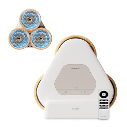 EVERYBOT 2026 NEW Three-Spin Slim Robot Mop, 3.27” Ultra Slim & 43dB Ultra Quiet, Upgraded Mop Pads for Powerful & Deep Clean, 200min Runtime, 6-Cleaning Modes, Smart Water Supply System, No APP/WiFi