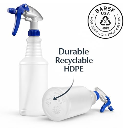 Bar5F Professional Sprayer 24-Ounce - 20 Foot Spray, Bleach Resistant, Adjustable Nozzle, All-Purpose, 3-Pack