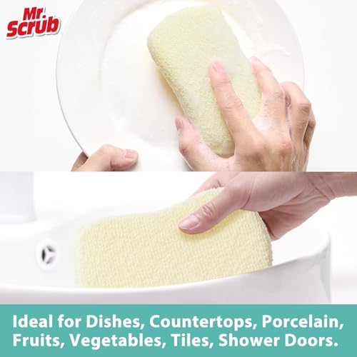 Mr. Scrub Sponges Kitchen Scrub Dish Sponge Scouring Pad, 24 Pack Cleaning Brush Scrubber Supplies for Soap, Dishwashing Dinnerware Sets Pan Pot Glass Dishwasher Sink Bathroom Towels Cloth Rags Holder - size: 24 Pack
