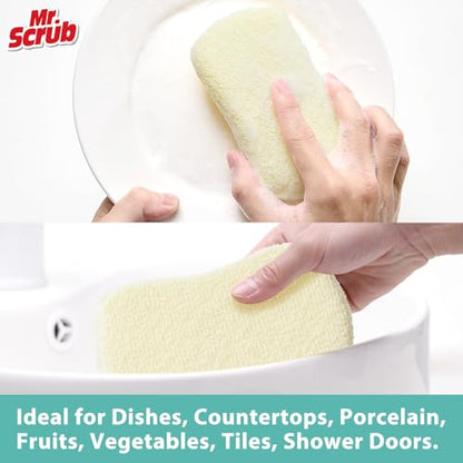 Mr. Scrub Sponges Kitchen Scrub Dish Sponge Scouring Pad, 6 Pack Cleaning Brush Scrubber Supplies for Soap, Dishwashing Dinnerware Sets Pan Pot Glass Dishwasher Sink Bathroom Towels Cloth Rags Holder - size: 6 Pack