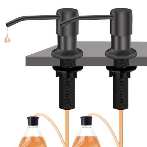 Sink Soap Dispenser, Kichen Sink SoapDispenser, 47" Extension Tube kit, Under Sink Soap Dispenser Pump, No Need More Refills （Gray-2 Pack） - color: Gray-2 Pack