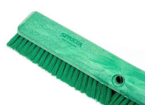 SPARTA 41890EC09 Omni Sweep Plastic Push Broom Head, Heavy Duty, Industrial Broom With Color Code System For Outdoor, Indoor, Garage, Concrete, Patio, Kitchen, Bathroom, 18 Inches, Green - color: Green, size: 18 Inches
