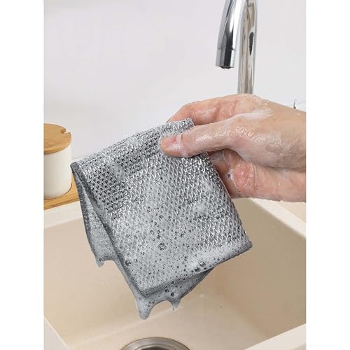 HIC Kitchen Multi-Use Non-Scratch Wire Cleaning Cloths, Set of 6 - style: Wire Cloths, Set/6