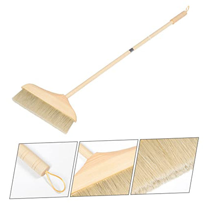 Indoor Soft Bristle Broom Long Handle Carpet Rake for Fluffing Dusting Pet Hair Removal