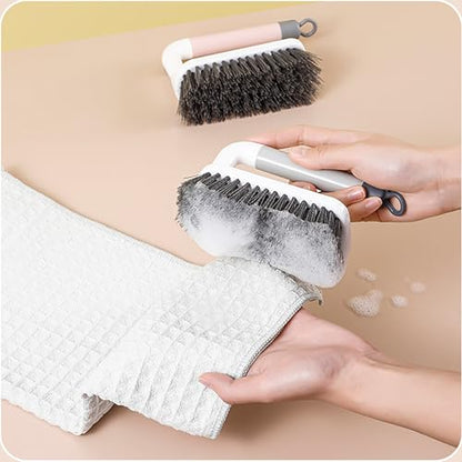 Scrub Brush, Heavy-Duty Scrub Brushes for Cleaning with Stiff Bristles Cleaning Brush for Shower, Bathroom, Carpet, Kitchen and Bathtub Scrubber, Gray