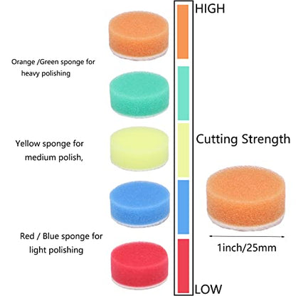 1inch Sandpaper 40-7000grit Sanding Disc with Shank Backer Plate and Soft Foam Buffering Pad Grinding Abrasive Sponge Sanding Disc Pad Kit for Wood Metal Mirror Jewelry Car 132PCS - style: 1inch-131pcs