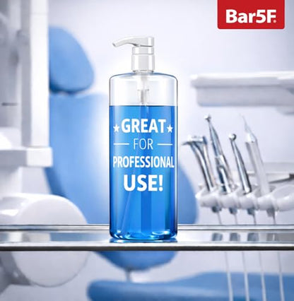Bar5F Pump Bottle (2-Pack 32-Ounce 1-Liter) Empty for Shampoo Conditioner Body Wash Lotion BPA-Free Crystal-Clear - size: Pack of 2