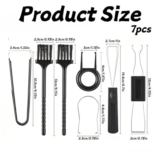7 PCS Keyboard Cleaning Kit Mechanical Keycap Puller and Switch Puller Tool with Tweezers Precision Brushes Maintenance Set for Hot Swappable Gaming Keyboards Computer PC Laptop