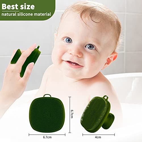 Silicone Face Scrubber for Men Facial Cleansing Brush Silicone Face Wash Brush Manual Waterproof Cleansing Skin Care Face Brushes for Cleansing and Exfoliating (Green) - color: Green