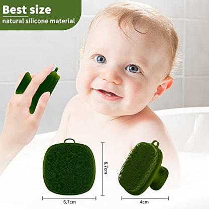 Silicone Face Scrubber for Men Facial Cleansing Brush Silicone Face Wash Brush Manual Waterproof Cleansing Skin Care Face Brushes for Cleansing and Exfoliating (Green) - color: Green