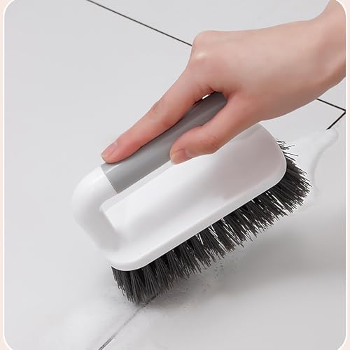 Scrub Brush, Heavy-Duty Scrub Brushes for Cleaning with Stiff Bristles Cleaning Brush for Shower, Bathroom, Carpet, Kitchen and Bathtub Scrubber, Gray