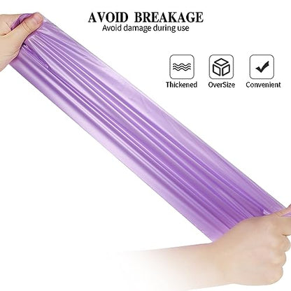 5 Rolls Small Trash Bags - 200 Counts Durable 4 Gallon Small Garbage Bags for home office kitchen Bathroom Bedroom Trash Can liners（Purple） - color: 200 Count Purple