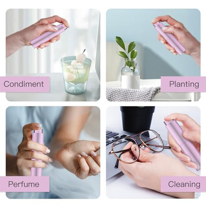 Tekson 10ml Travel Perfume Atomizer Refillable, Mini Cologne Spray Bottle Empty, Small Coffee Spray Bottle (Pink) - color: pink