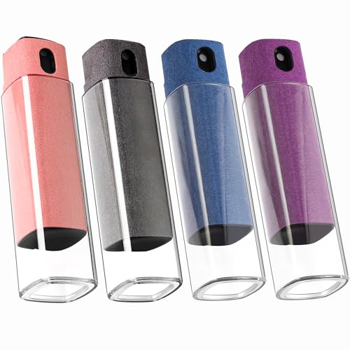 Car Screen Cleaner Spray and Wipe -2-in-1 iPhone Cleaner, iPad Screen Cleaner & Phone Screen Cleaner - Touchscreen Mist Cleaner for Laptop, Computer, MacBook and More - 4 Pack - color: 4 Pcs(Grey+Pink+Blue+Purple)