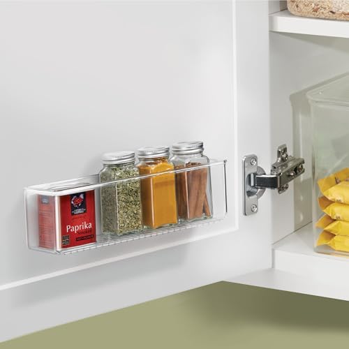 iDesign Adhesive Organizer Bin, Set of 4, Clear | Damage-Free Hanging, For Kitchen, Bathroom, or Office - style: Pack of 4