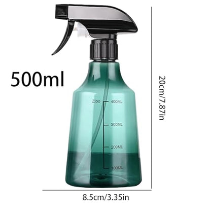 Spray Bottle, 500ml Refillable Sprayer Bottle with Adjustable Nozzle and 2 Modes, Empty Cleaning Solution Container, Mist/Stream,Thickened Version,Water Plants,for Cleaning Solutions, Oils, Hair, Cook - color: Green