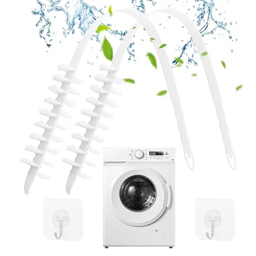 2 Pcs Washing Machine Cleaning Brush, Rolling Washing Machine Cleaner Front Loader Cleaning Tools with Storage Hook (23.23 x 5.51 x 1.38 inch)