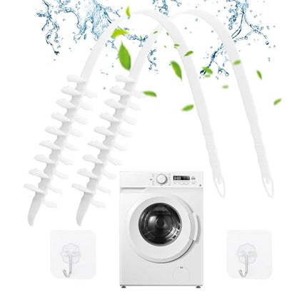 2 Pcs Washing Machine Cleaning Brush, Rolling Washing Machine Cleaner Front Loader Cleaning Tools with Storage Hook (23.23 x 5.51 x 1.38 inch)