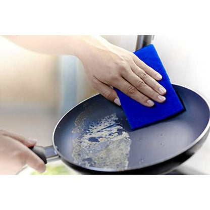Scotch-Brite Zero Scratch Scouring Pad, Effective + Gentle Dish Scrubber for Household Cleaning, 3 Scrub Pads for Dishes, Nonstick Pots and Pans, Glass, Tubs, Showers, Reusable & Durable
