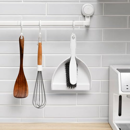 Small Hand Broom and Dustpan Set, Mini Dustpan and Brush Set, Handheld Dust Pan, White - color: Small White