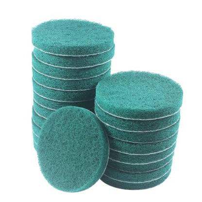4 Inch 180 Grit Drill Brush Scrubber Scouring Pads, 20 Pcs Hook & Loop Power Scrubber Scour Pads for Rotary Tools, Random Orbital Sander (Green) - style: Green - 180#