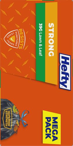 Hefty Strong Lawn & Leaf Trash Bags,39 Gallon,38 Count (Pack of 3) - style: 38 Count (Pack of 3)
