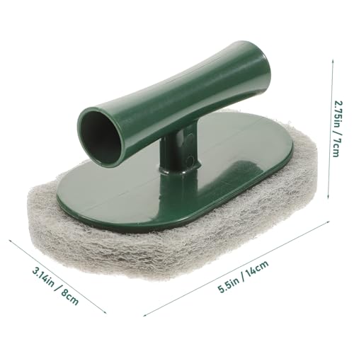 Mipcase Ergonomic Handle Kitchen Cleaning Brush Powerful Scrubbing Pad for Dishes Faucets Stove Sink Household Use Non-Scratch Scouring Pad with Random Color Random Color