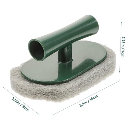 Mipcase Ergonomic Handle Kitchen Cleaning Brush Powerful Scrubbing Pad for Dishes Faucets Stove Sink Household Use Non-Scratch Scouring Pad with Random Color Random Color