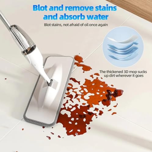New Spray Mop Broom Set with Reusable Microfiber Pads Rotating Dry & Wet Household Flat Mops for Cleaning Home Floor Tool