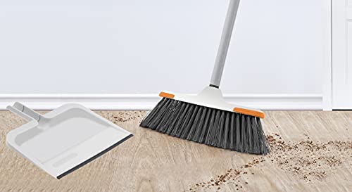 Superio Lightweight Essential Household Broom with Metal Handle, 2-Pack Grey - color: Gray, size: 2-Pack