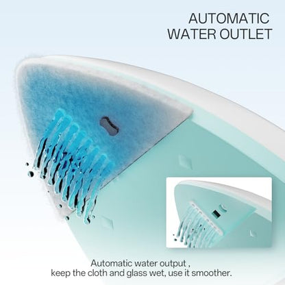Magnetic Glass Cleaner Tools - Double sided Windows Glass Cleaner Wiper for (16-25mm) Double Glazing with Water Storage Room Windshield Cleaner Tool for High-rise (Green)