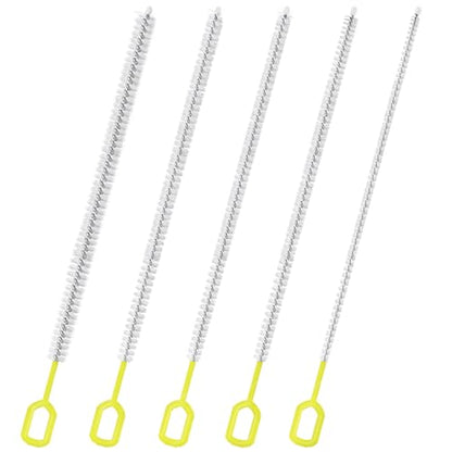 Extra Long 10 Inch Straw Cleaner Brush, Heavy Duty Thin Bristle Straw Brushes for Cleaning, Reusable Metal Straw Cleaner Brush Set for Stanley Cup, Glass Pipe & Drinking Straws (5-Pack) - size: 10 inch