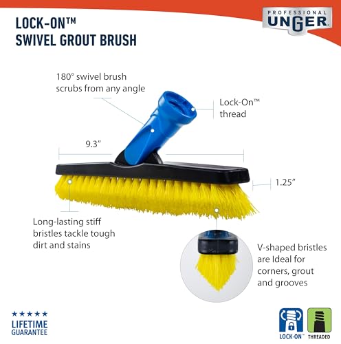 Unger Swivel Grout Brush 5.5" - size: 5.5 inches (Pack of 1), style: Swivel Grout Brush